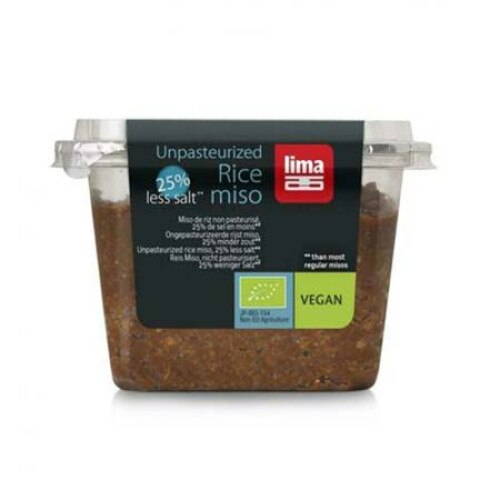 Pasta Miso de orez si soia nepasteurizata cu continut redus de sare bio 300g Miso