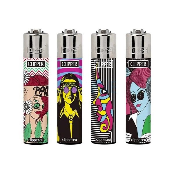 Set 4 brichete Clipper multicolor Hippie Girls