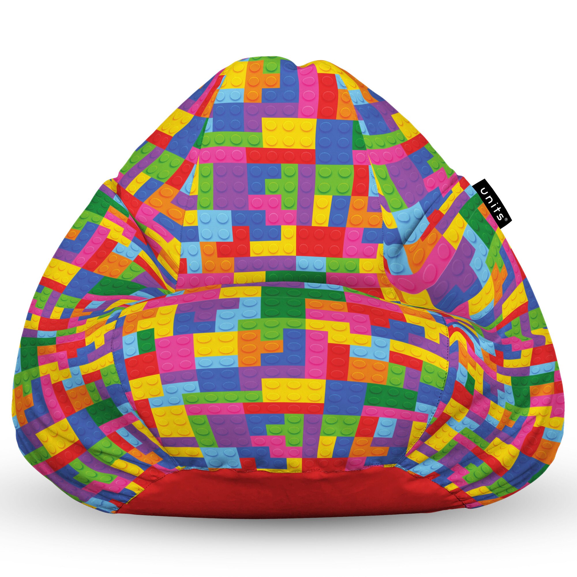 Fotoliu Units Puf (Bean Bag) tip para, impermeabil, cu maner, 80 x 90 x 68 cm, lego tetris