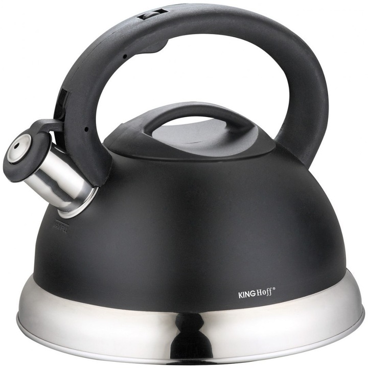 KINGHOFF KH-1225 Teáskanna, 3 L, ezüst - fekete szín