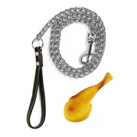 Set lesa cu zale pentru caini si jucarie tip pulpa de pui