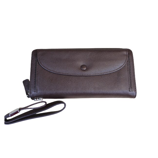 Portofel dama, din piele naturala, Hassion, Model MS-22 Coffee