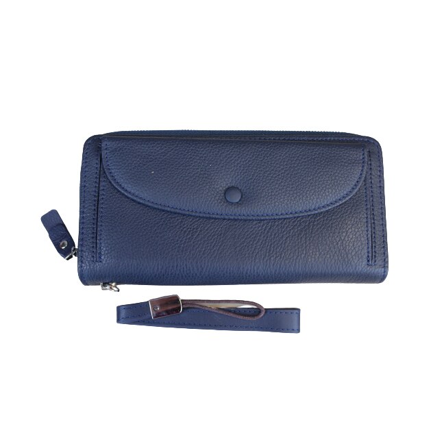 Portofel dama, din piele naturala, Hassion, Model MS-22 Blue