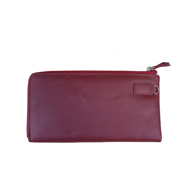 Portofel dama, din piele naturala, Hassion, Model B07 Date Red