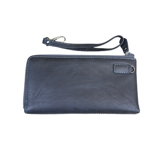 Portofel dama, din piele naturala, Hassion, Model B07 Gray