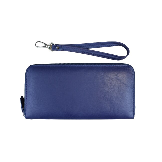 Portofel dama, din piele naturala, Hassion, Model B06 Blue