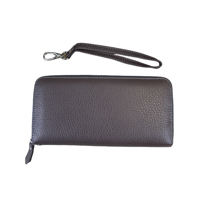 Portofel dama, din piele naturala, Hassion, Model B06 Gray