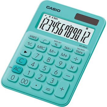 Calculator Casio birou mediu 12 digitsits ms-20uc, verde Calculator Casio birou mediu 12 digitsits ms-20uc, verde
