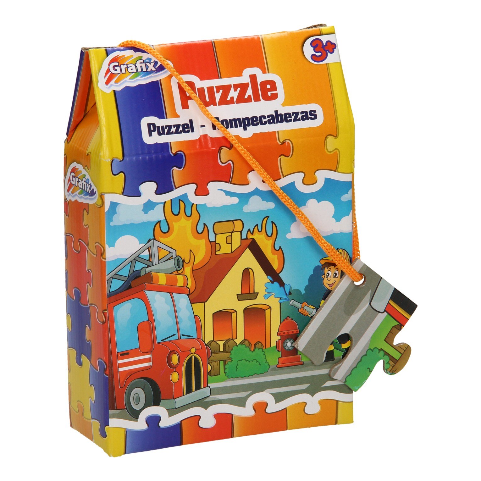 Puzzle Grafix, 30 piese, Pompier in misiune