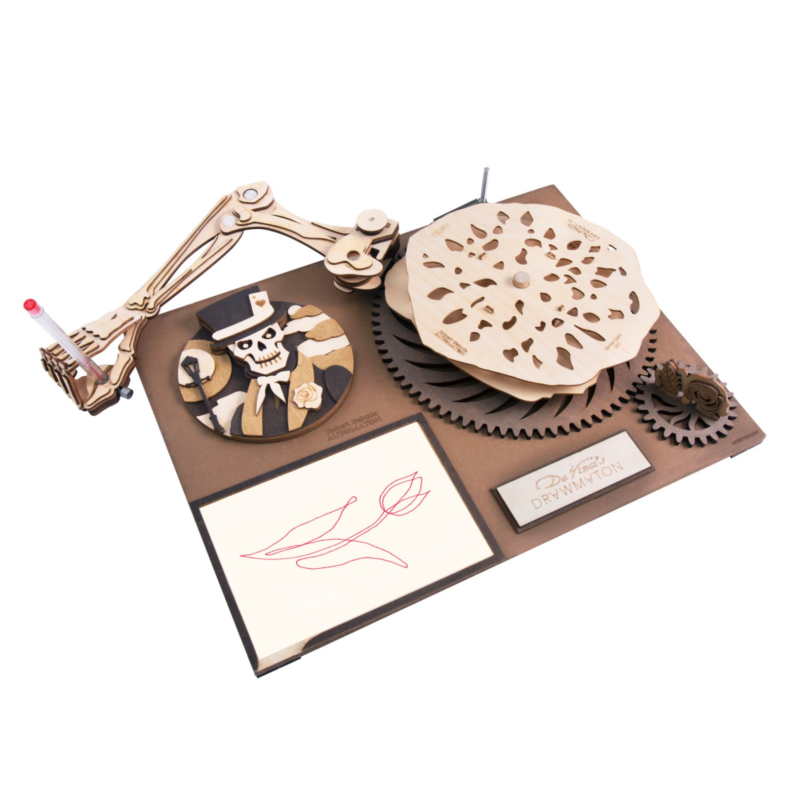 Puzzle 3D Mecanic Drawmaton, The Gambler, Lemn, 122 piese