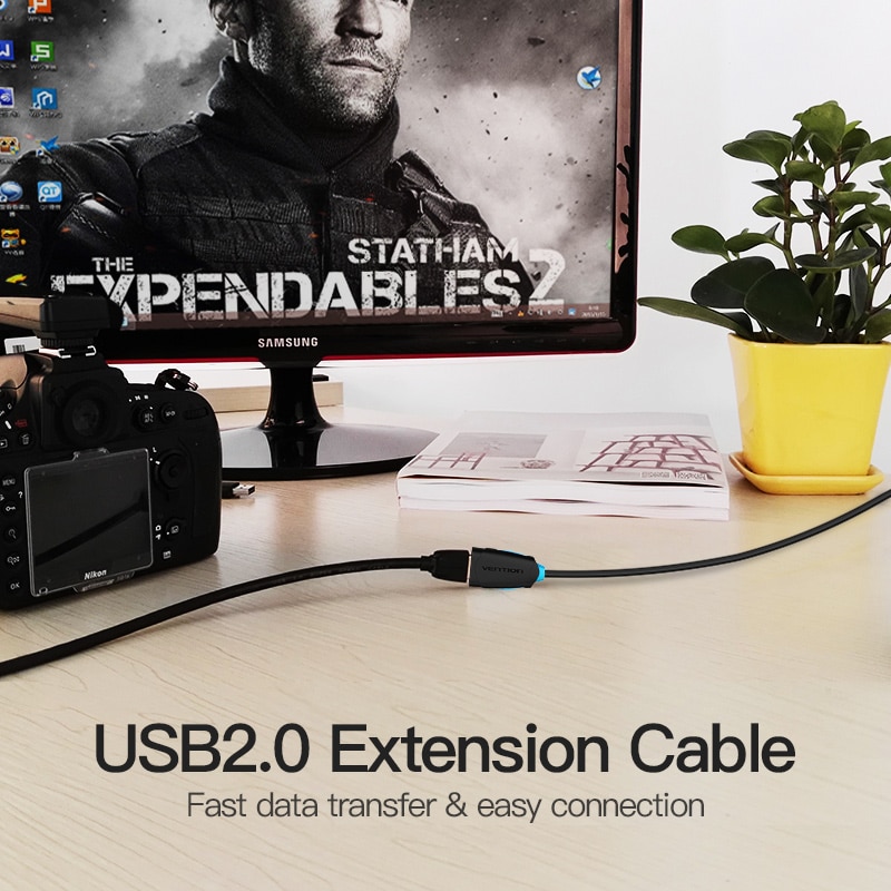 Cablu De Extensie USB 2.0, USB Mama -USB Tata, 5 Metri, Vention - EMAG.ro