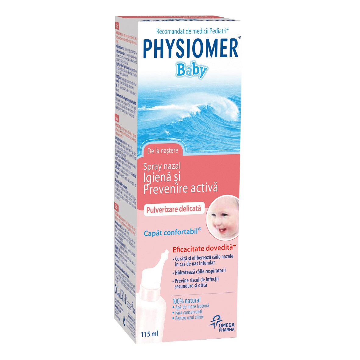 Spray Physiomer Baby potivit din primele zile de viata, 115 ml