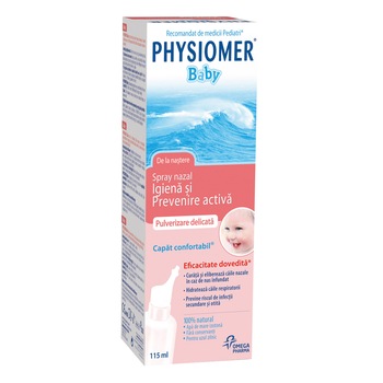 Spray Physiomer Baby potivit din primele zile de viata, 115 ml Spray Physiomer Baby potivit din primele zile de viata, 115 ml