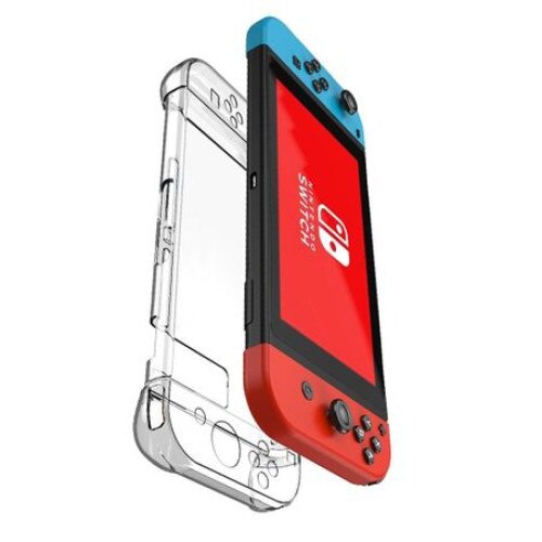 Set 3 Bucati Husa Nintendo Switch + Protectie Slim Gri Inchis +Screen Protector