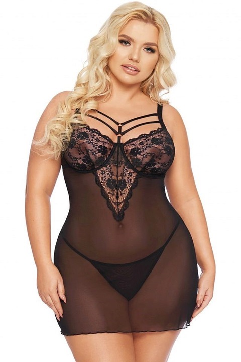 Babydoll és bugyi Softline 1890 fekete