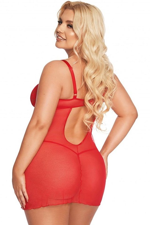 2 részes készlet, Softline, Aldona 1890, Babydoll és bugyi, Piros