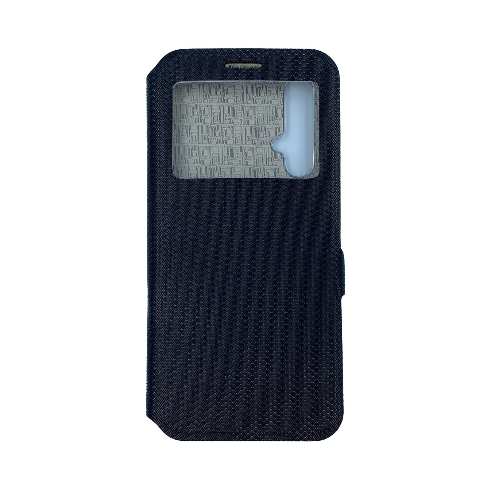 Husa Flip Carte Huawei Nova 5T model S-View cu Stand Telefon, Antisoc, Viceversa Negru