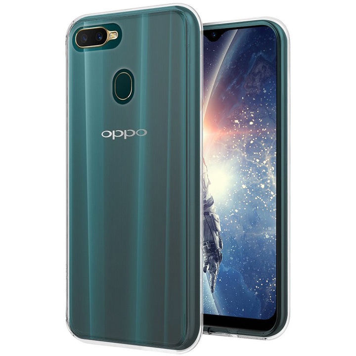 Premium Liquid, Ultra Slim, високотехнологичен силиконов калъф, Oppo A7, прозрачен