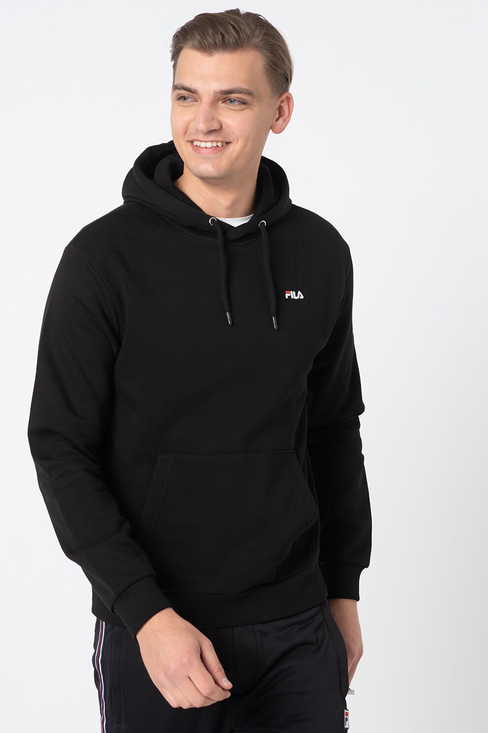 Fila, Hanorac cu buzunar kangaroo Edison, Negru, L