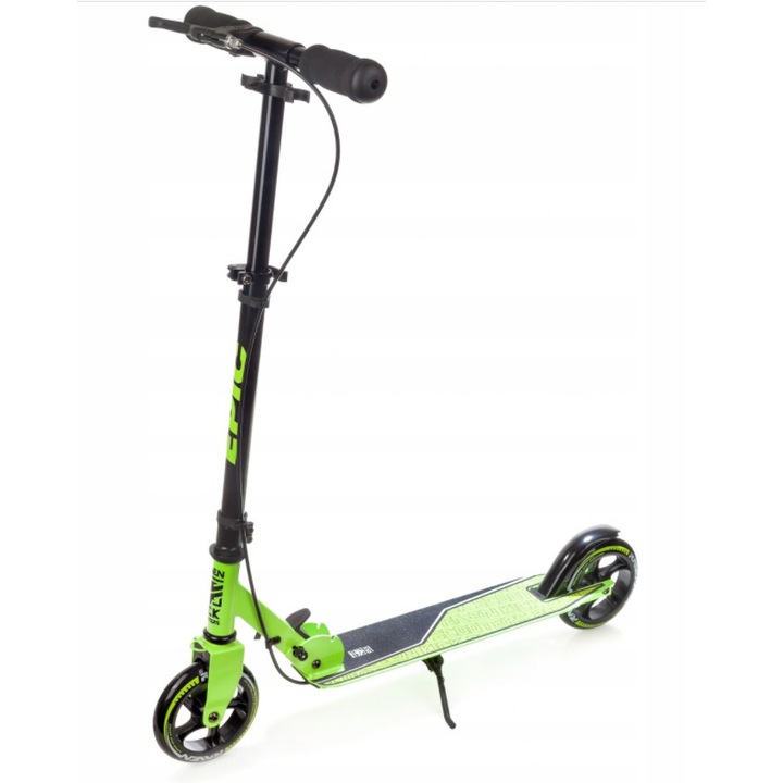 Сгъваема тротинетка Raven Epic, с ръчна спирачка, зелена, 145 мм