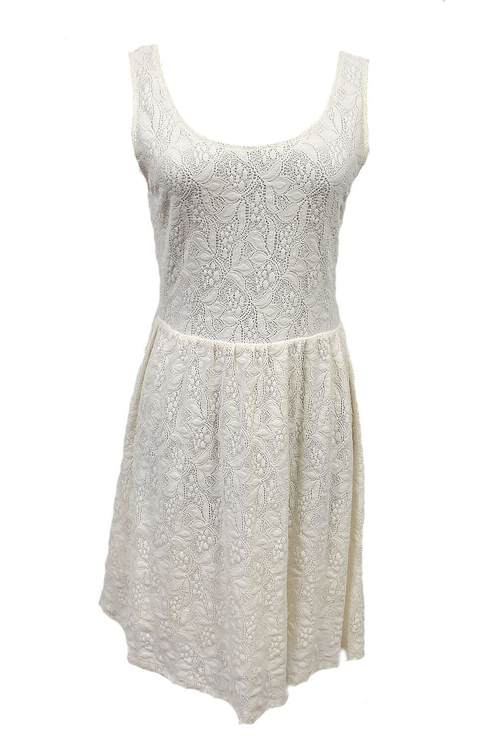 Rochie de zi alba din dantela AJC, 36