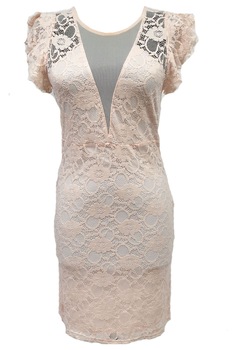 Rochie de seara din dantela Tally Weijl,culoare roz,marime L EU, material poliester Rochie de seara din dantela Tally Weijl,culoare roz,marime L EU, material poliester