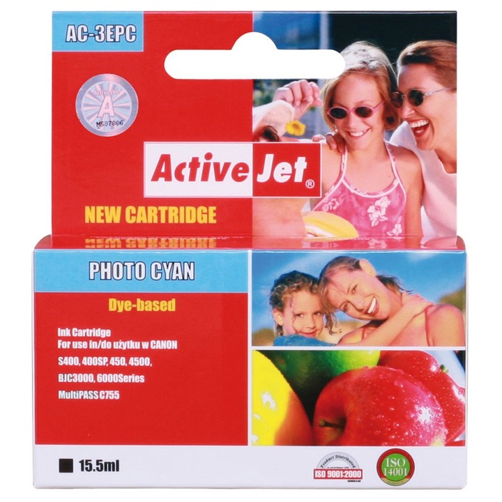 Kompatibilis fogyóeszköz ActiveJet AC-3ePC, Canon BCI-3ePC, fotókék