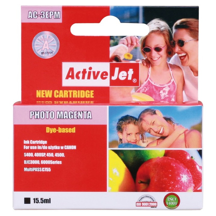 Kompatibilis fogyóeszköz ActiveJet AC-3ePM, Canon BCI-3ePM, Photo Red