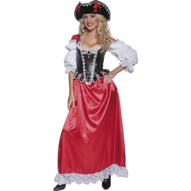 Costum de carnaval, pirat autentic, pentru femei, marimea S