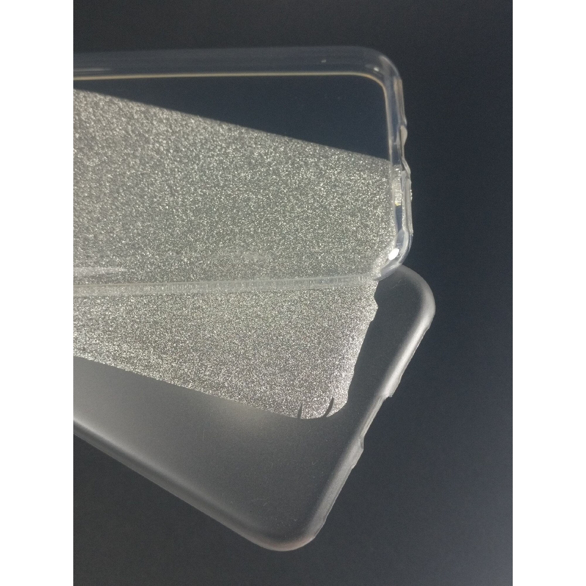 Husa compatibila cu Huawei Mate 20 Lite, Silicon cu sclipici Glitter, Argintiu