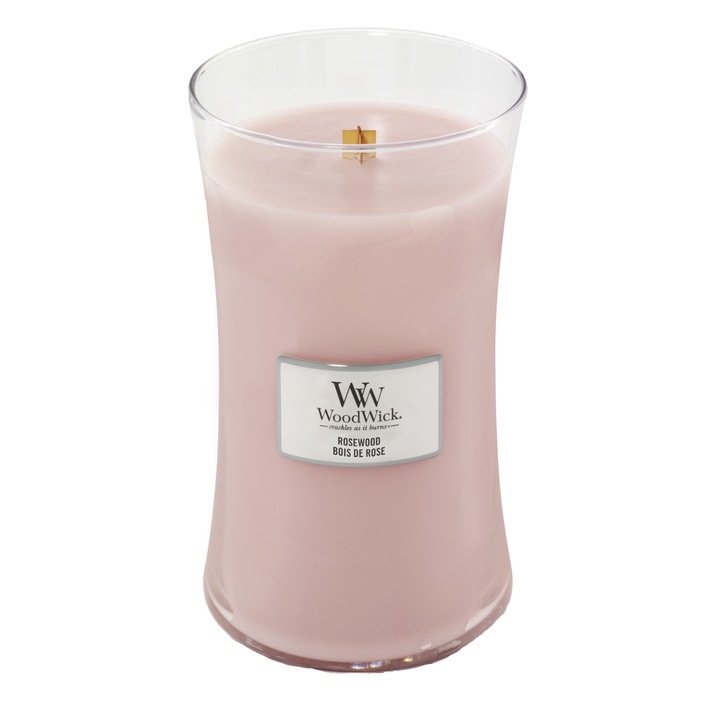 Ароматизирана свещ от голям буркан Rosewood, WoodWick