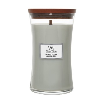 Lumanare Parfumata Borcan Mare Lavender&Cedar, WoodWick® Lumanare Parfumata Borcan Mare Lavender&Cedar, WoodWick®