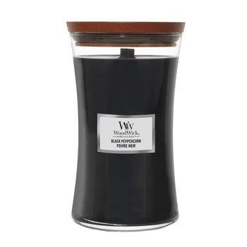 Lumanare Parfumata Borcan Mare Black Peppercorn, WoodWick® Lumanare Parfumata Borcan Mare Black Peppercorn, WoodWick®