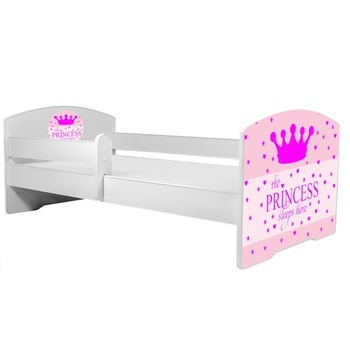 Pat pentru copii, balustrada de siguranta, LUK  Pat pentru copii, balustrada de siguranta, LUK