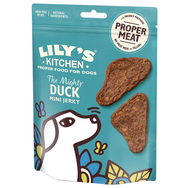 Награди за кучета Lily's Kitchen The Mighty Duck Mini Jerky, 70 гр