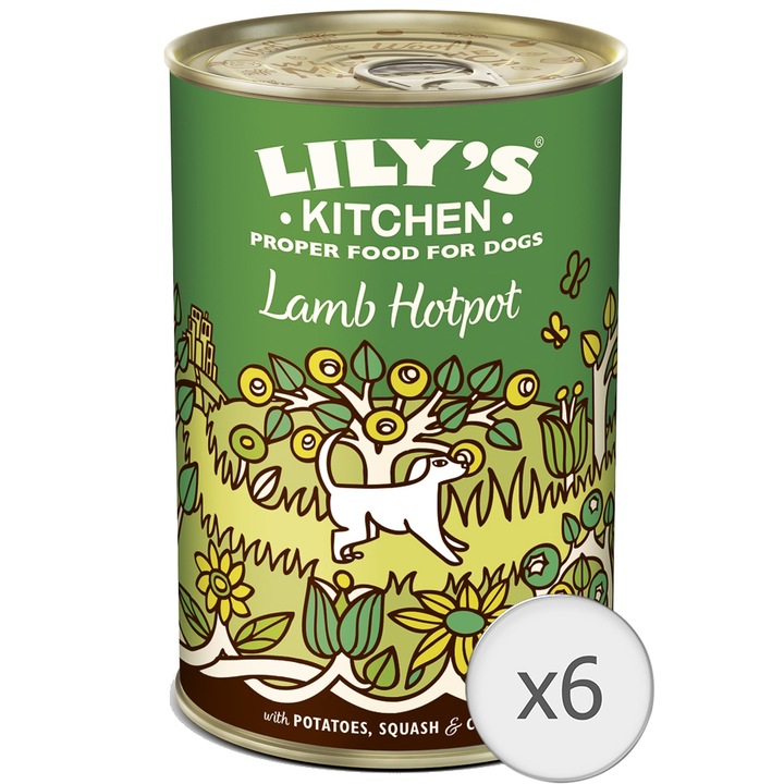 Hrana umeda pentru caini Lily's Kitchen Lamb Hotpot, 6 x 400g