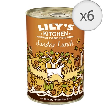 Hrana umeda pentru caini Lily's Kitchen Sunday Lunch, 6 x 400g Hrana umeda pentru caini Lily's Kitchen Sunday Lunch, 6 x 400g