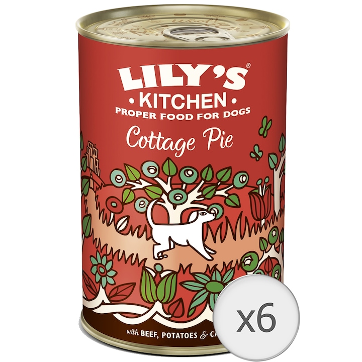 Hrana umeda pentru caini Lily's Kitchen Cottage Pie, 6 x 400g