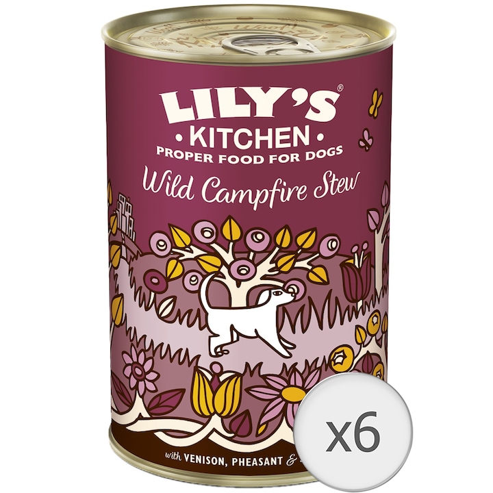Hrana umeda pentru caini Lily's Kitchen Wild Campfire Stew, 6 x 400g