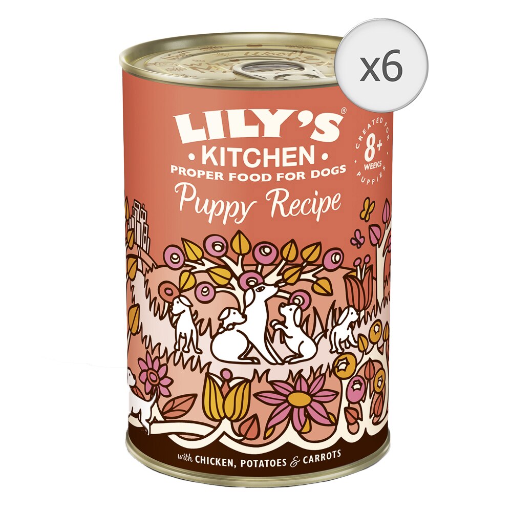 Hrana umeda pentru caini Lily's Kitchen Puppy Recipe With Chicken, Potatoes & Carrots, 6 x 400g