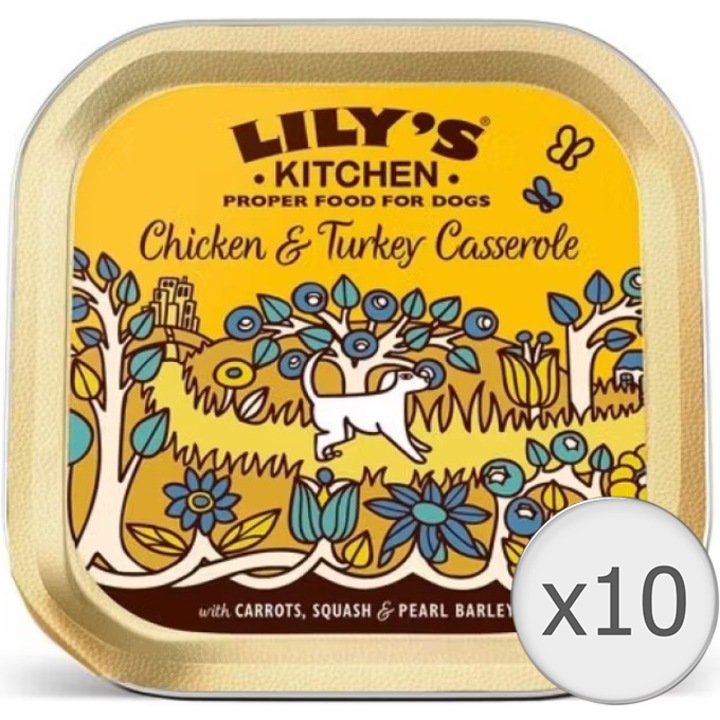 Мокра храна за кучета Lily's Kitchen Chicken & Turkey Casserole, 10 x 150g