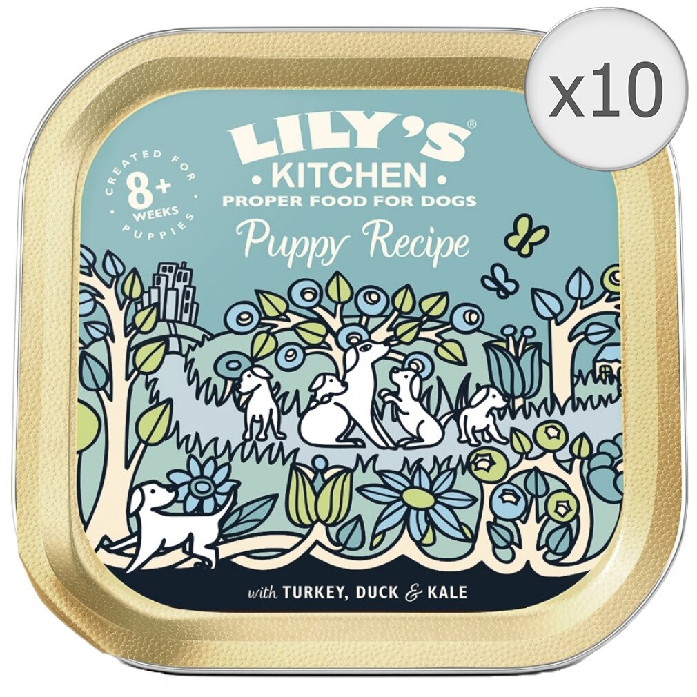 Hrana umeda pentru caini Lily's Kitchen Puppy Recipe Turkey & Duck, 10 x 150g