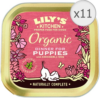 Hrana umeda pentru caini Lily's Kitchen Organic Dinner For Puppies With Chicken & Veg, 11 x 150g Hrana umeda pentru caini Lily's Kitchen Organic Dinner For Puppies With Chicken & Veg, 11 x 150g