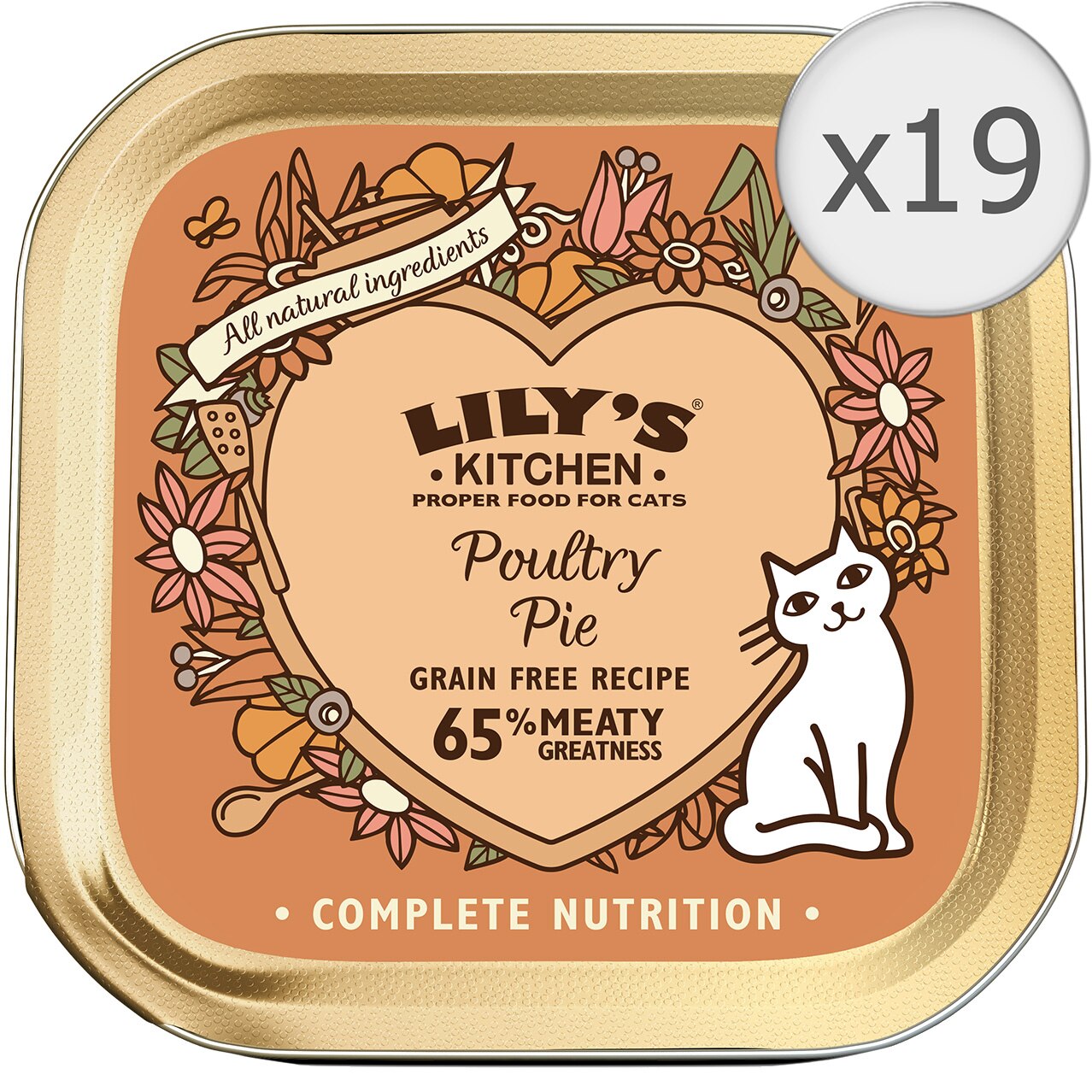 Hrana umeda pentru pisici Lily's Kitchen Poultry Pie, 19 x 85g