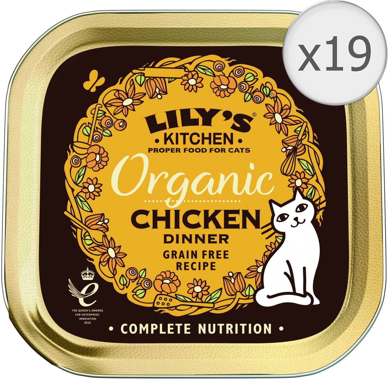 Hrana umeda pentru pisici Lily's Kitchen Organic Chicken, 19 x 85g