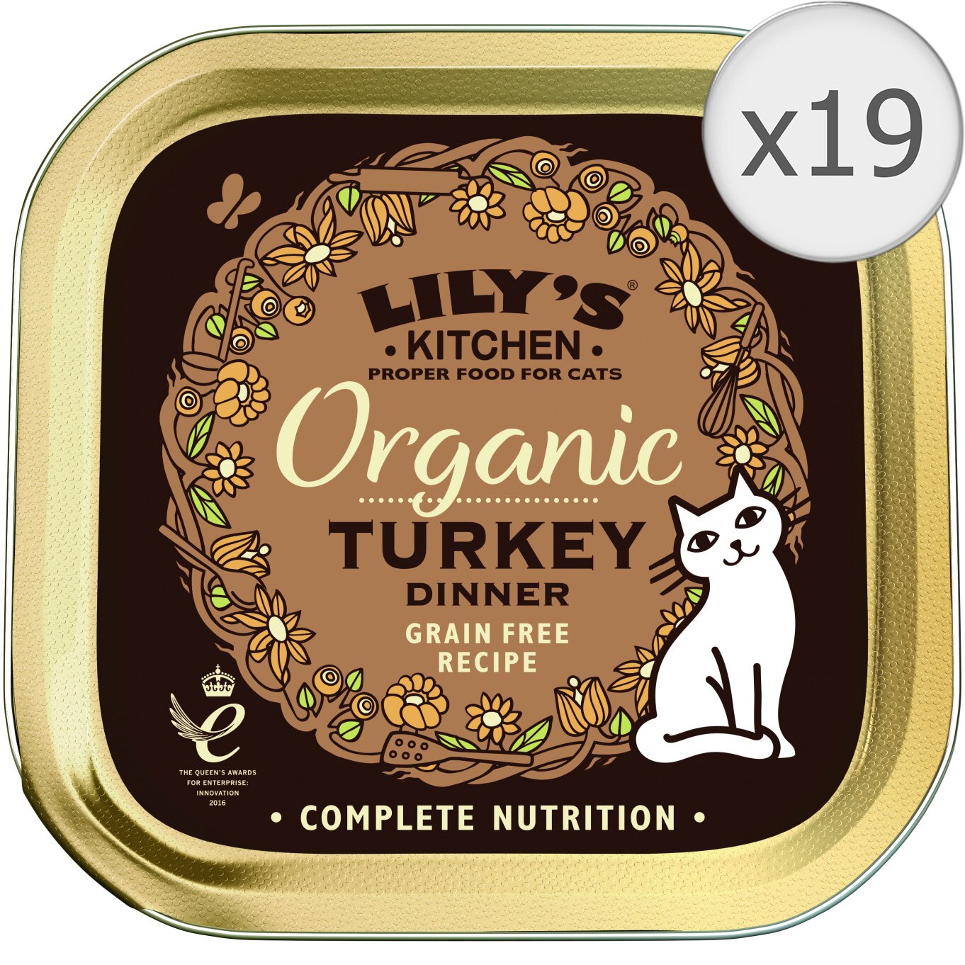Hrana umeda pentru pisici Lily's Kitchen Organic Turkey, 19 x 85g