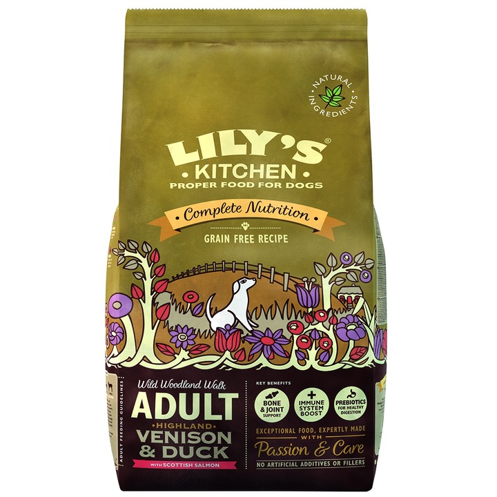 Суха храна за кучета Lily's Kitchen Grain Free, Venison & Duck, 7 кг