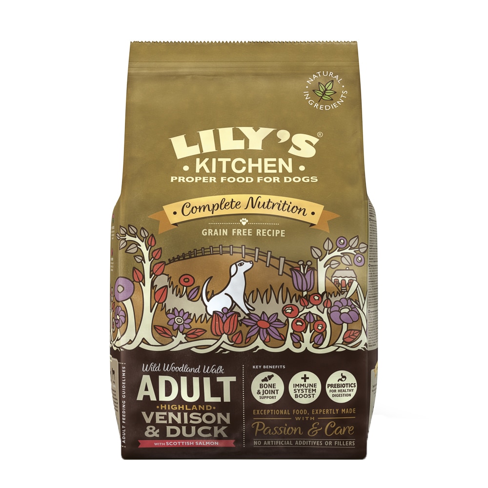 Hrana uscata pentru caini Lily's Kitchen Grain Free, Venison & Duck, 2.5Kg