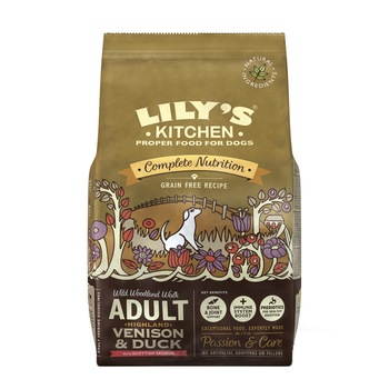 Hrana uscata pentru caini Lily's Kitchen Grain Free, Venison & Duck, 2.5Kg Hrana uscata pentru caini Lily's Kitchen Grain Free, Venison & Duck, 2.5Kg