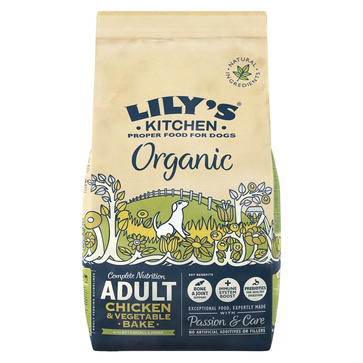Lily's Kitchen Organic Száraz kutyaeledel, csirkehús és zöldségek, 7 kg